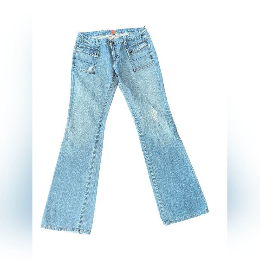 Vintage Classic Bootcut Jeans Women's Low-rise Jeans, Light Wash, Size 30